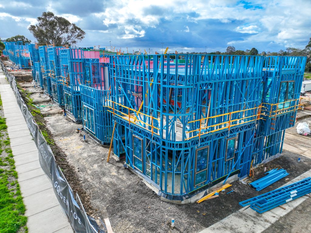 Large Scale Light Gauge Steel Framing - Hay Street, Box Hill Townhouse Development